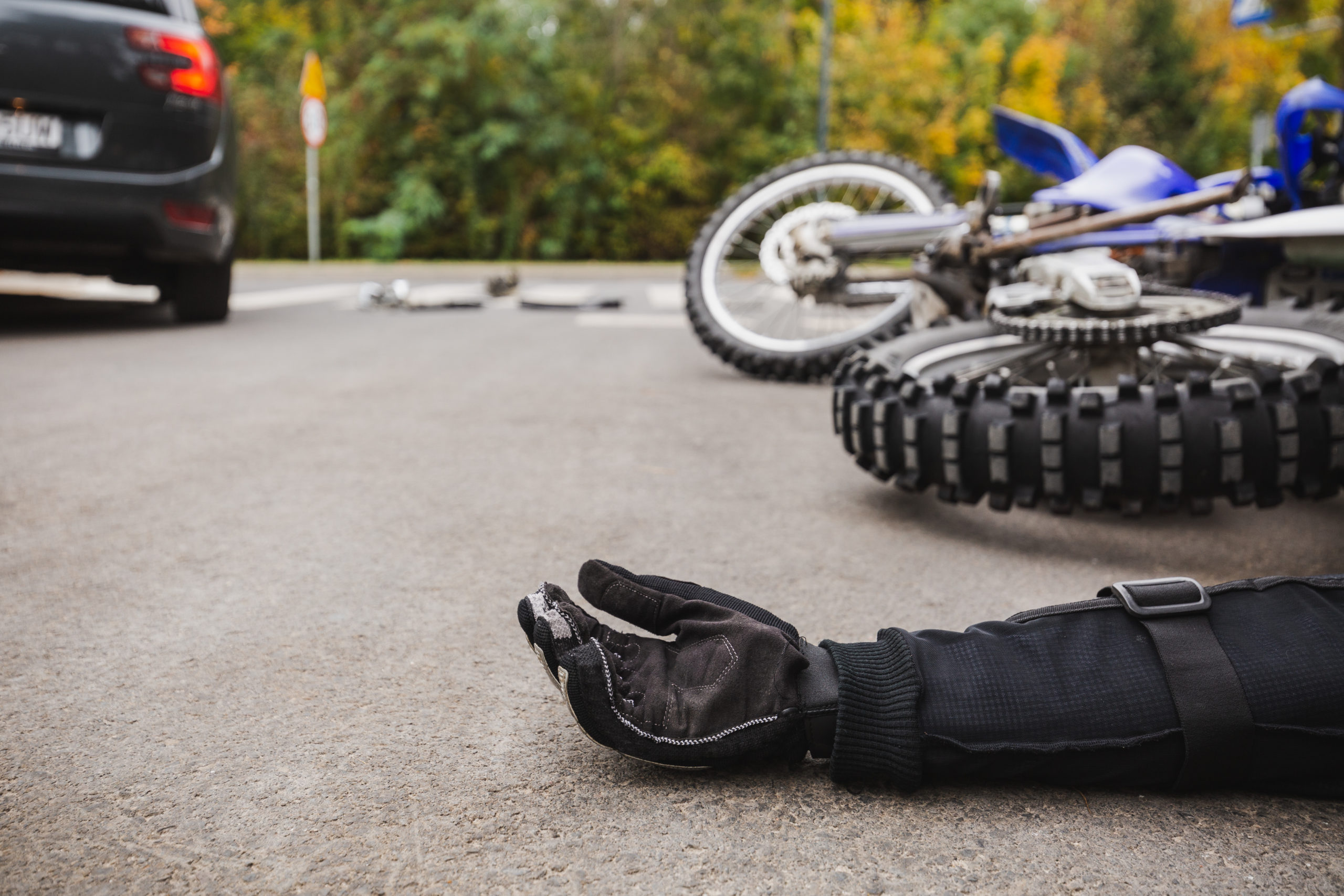 Near fatal motorcycle accident